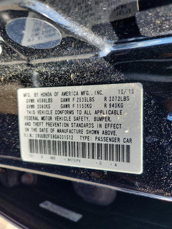 Aukcja sprzedaży 2016 Acura Tlx, vin: 19UUB2F58GA001512, numer aukcji: 55467626