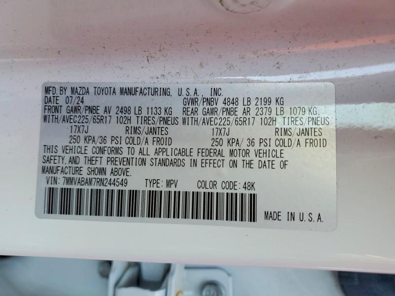 Продаж на аукціоні авто 2024 Mazda Cx-50, vin: 7MMVABAM7RN244549, номер лоту: 56662416