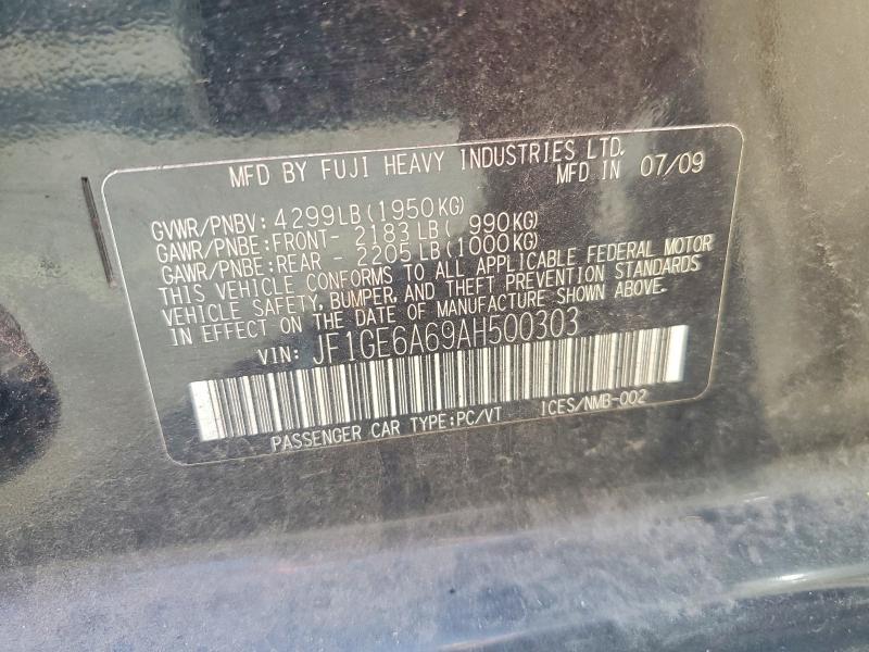 Aukcja sprzedaży 2010 Subaru Impreza, vin: JF1GE6A69AH500303, numer aukcji: 56888626