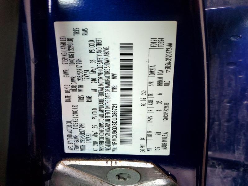 Aukcja sprzedaży 2013 Ford Escape, vin: 1FMCU9GX8DUD86721, numer aukcji: 58391026