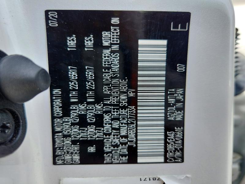 2020 Lexus Nx მანქანა იყიდება აუქციონზე, vin: JTJDARBZ6L2177334, აუქციონის ნომერი: 56695816