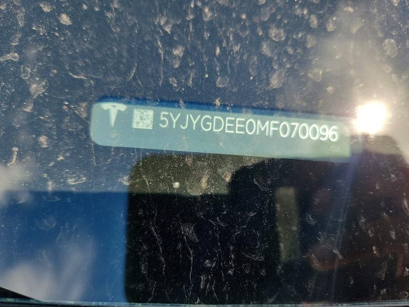 Aukcja sprzedaży 2021 Tesla Model Y, vin: 5YJYGDEE0MF070096, numer aukcji: 57522786