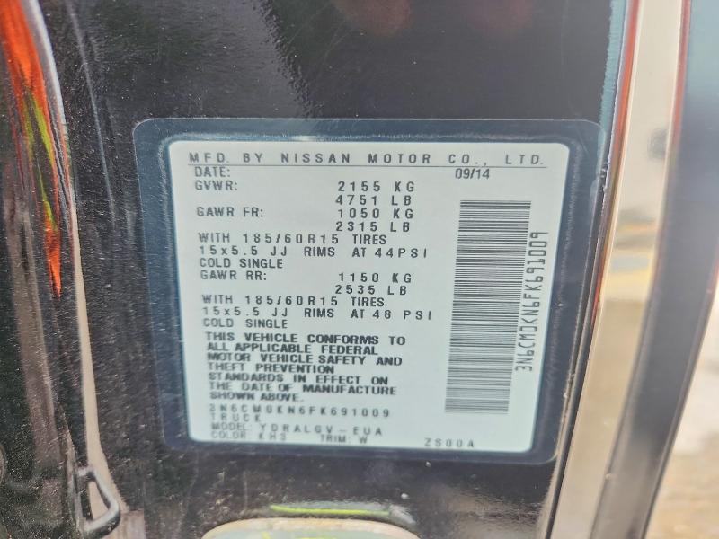 Aukcja sprzedaży 2015 Nissan Nv200, vin: 3N6CM0KN6FK691009, numer aukcji: 57919556