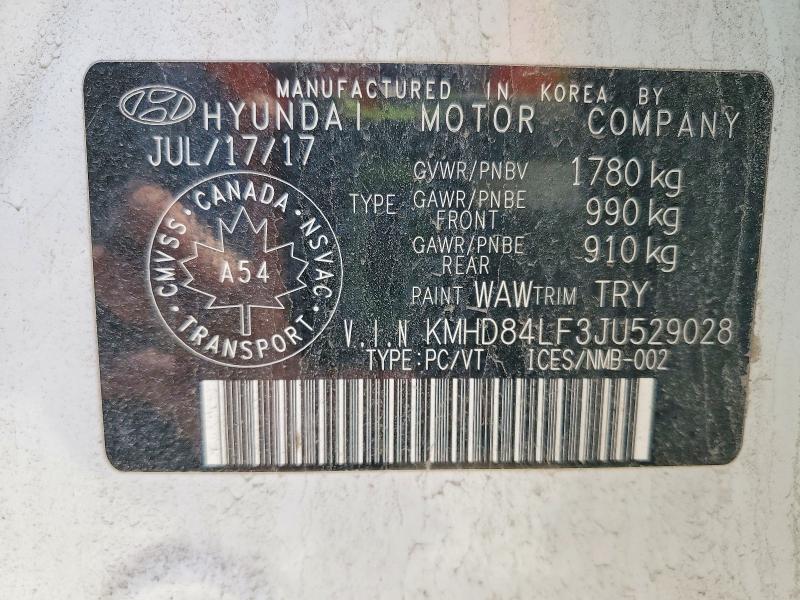 Продажа на аукционе авто 2018 Hyundai Elantra, vin: KMHD84LF3JU529028, номер лота: 56846996
