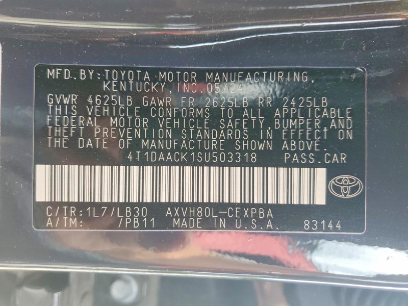 Продажа на аукционе авто 2025 Toyota Camry, vin: 4T1DAACK1SU503318, номер лота: 58622566