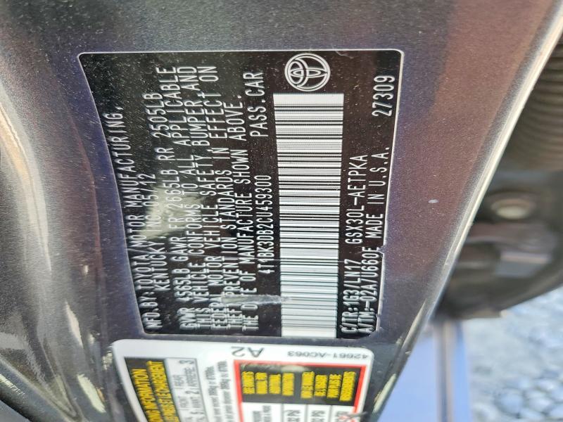 Aukcja sprzedaży 2012 Toyota Avalon, vin: 4T1BK3DB2CU459300, numer aukcji: 58558746