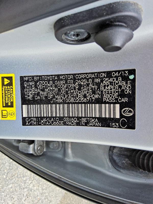 Продаж на аукціоні авто 2013 Lexus Es, vin: JTHBK1GG8D2058717, номер лоту: 55899396