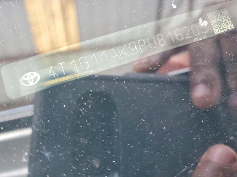 2023 Toyota Camry მანქანა იყიდება აუქციონზე, vin: 4T1G11AK9PU816205, აუქციონის ნომერი: 56809396