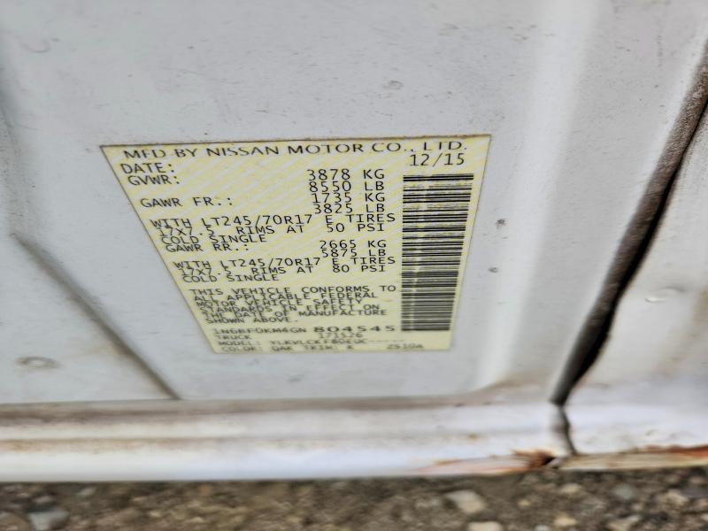 58967636 :رقم المزاد ، 1N6BF0KM4GN804545 vin ، 2016 Nissan Nv مزاد بيع