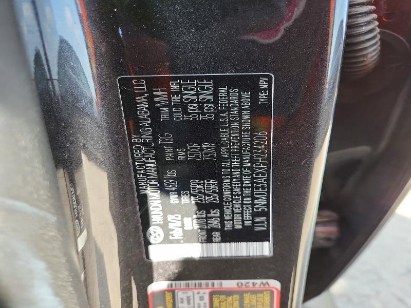 58994176 :رقم المزاد ، 5NMJE3AEXPH234206 vin ، 2023 Hyundai Tucson مزاد بيع