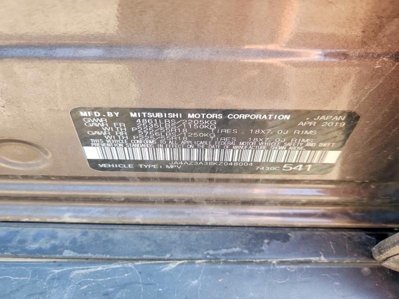 Aukcja sprzedaży 2019 Mitsubishi Outlander, vin: JA4AZ3A38KZ048004, numer aukcji: 56780266
