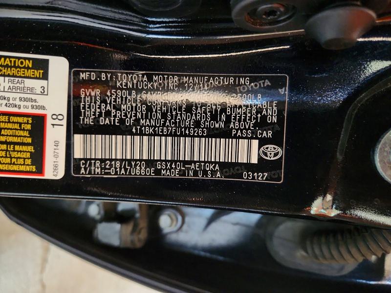 56188496 :رقم المزاد ، 4T1BK1EB7FU149263 vin ، 2015 Toyota Avalon مزاد بيع