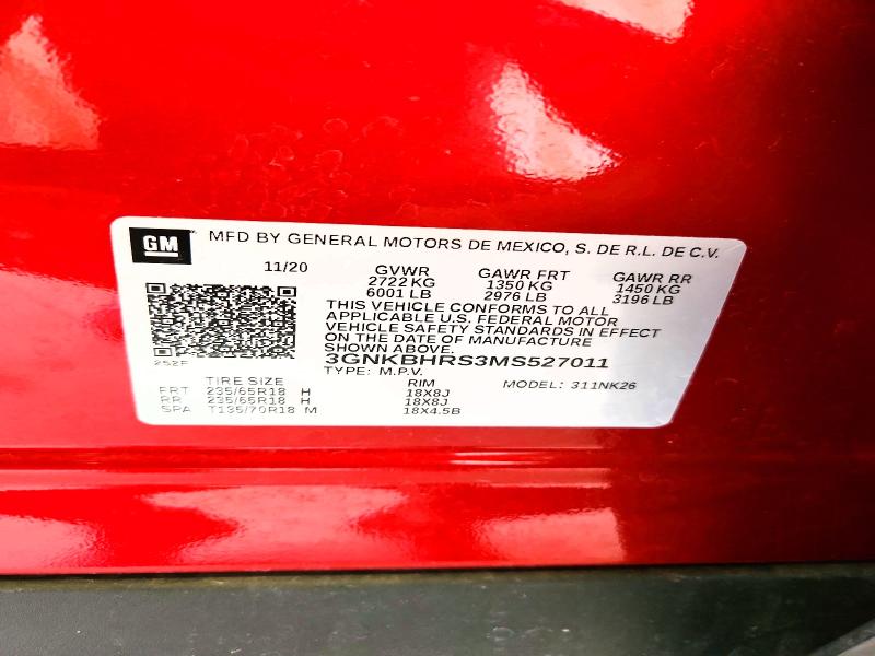 56765906 :رقم المزاد ، 3GNKBHRS3MS527011 vin ، 2021 Chevrolet Blazer مزاد بيع