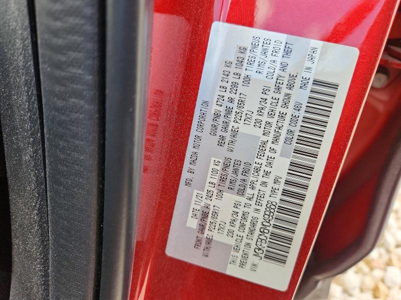 2021 Mazda Cx-5 მანქანა იყიდება აუქციონზე, vin: JM3KFBCM6M0499868, აუქციონის ნომერი: 56926086