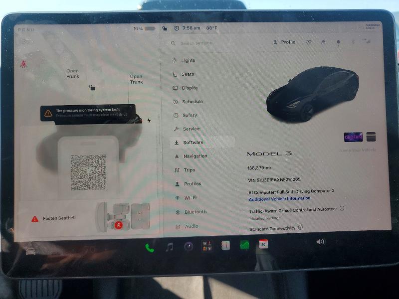 Продаж на аукціоні авто 2022 Tesla Model 3, vin: 5YJ3E1EAXNF291265, номер лоту: 57423566