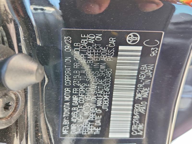 Aukcja sprzedaży 2024 Toyota Corolla Hybrid, vin: JTDBCMFE4R3030480, numer aukcji: 54420656