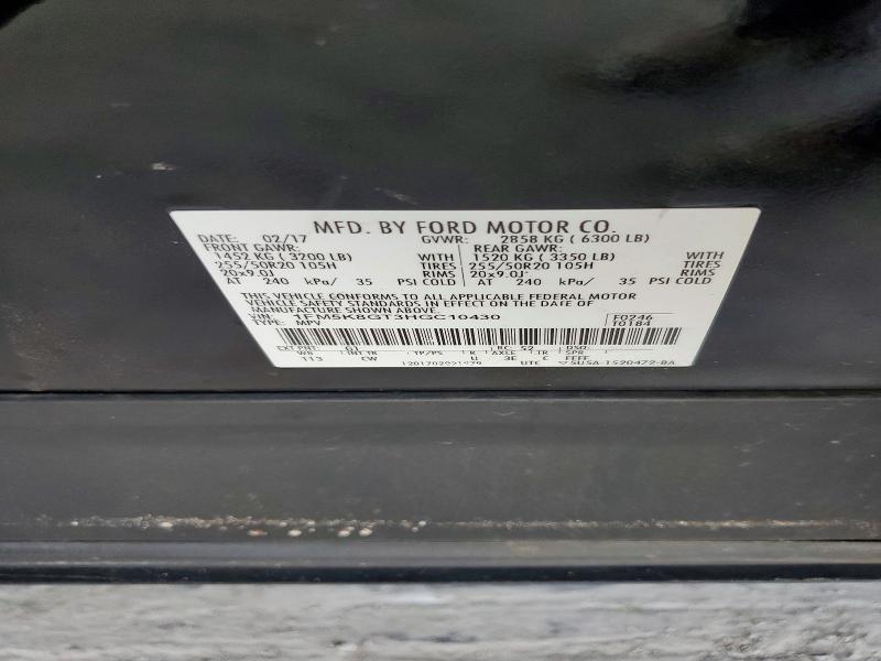 Продаж на аукціоні авто 2017 Ford Explorer, vin: 1FM5K8GT3HGC10430, номер лоту: 58594226