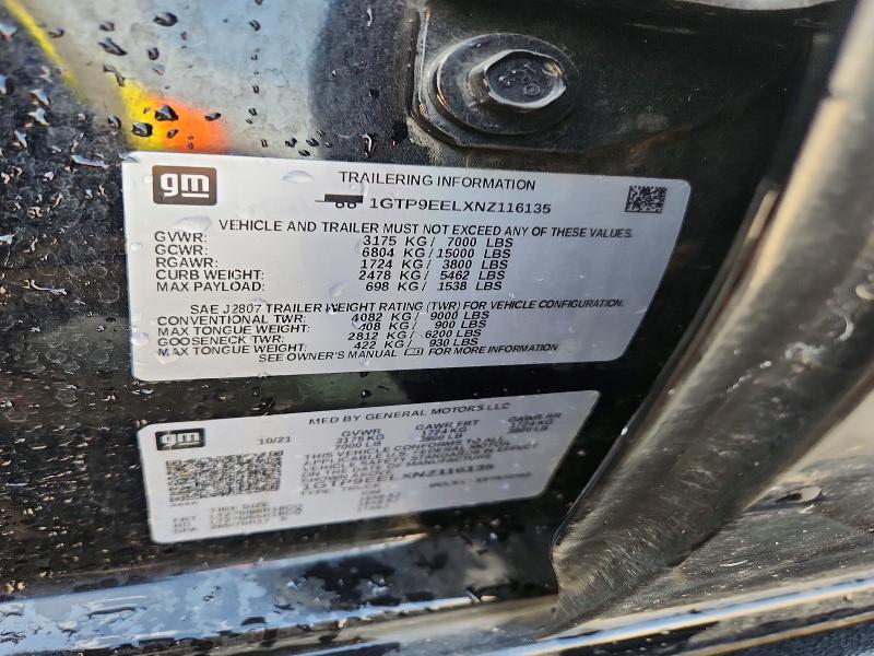 2022 Gmc Sierra Limited მანქანა იყიდება აუქციონზე, vin: 1GTP9EELXNZ116135, აუქციონის ნომერი: 58362776