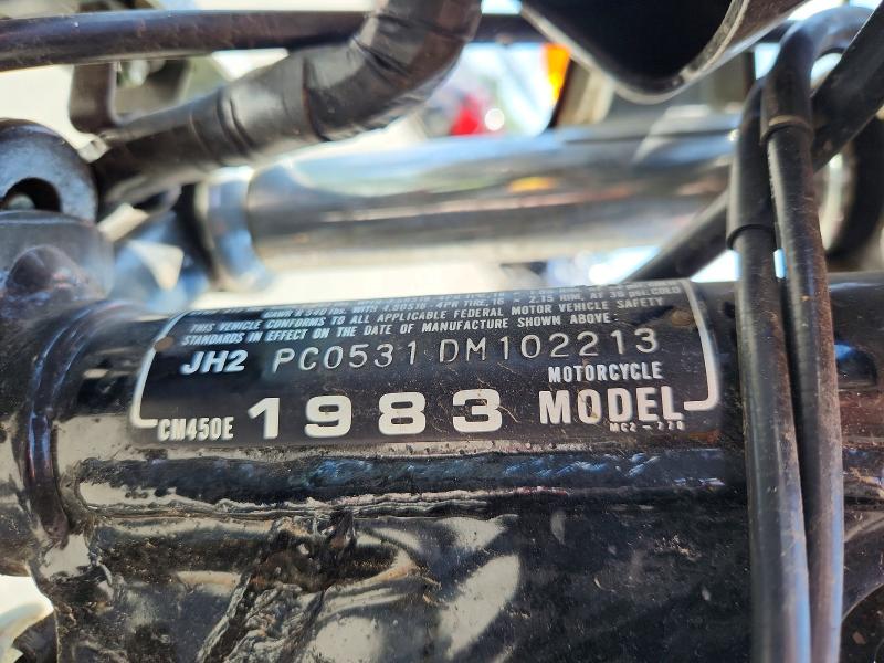 Продаж на аукціоні авто 1983 Honda Cm450, vin: JH2PC0531DM102213, номер лоту: 56644146