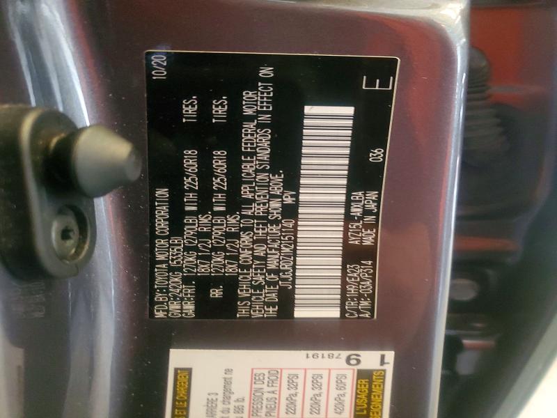 Aukcja sprzedaży 2021 Lexus Nx 300h, vin: JTJGJRDZ1M2151140, numer aukcji: 55605716