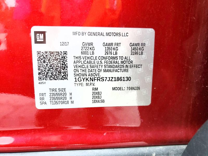 Aukcja sprzedaży 2018 Cadillac Xt5, vin: 1GYKNFRS7JZ186130, numer aukcji: 58076696