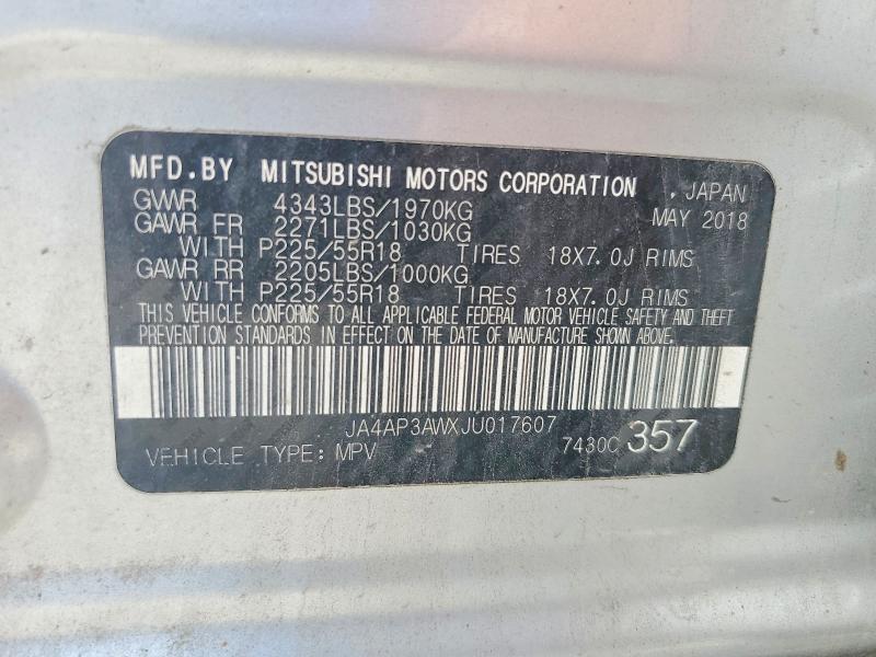 Продаж на аукціоні авто 2018 Mitsubishi Outlander Sport, vin: JA4AP3AWXJU017607, номер лоту: 57372126