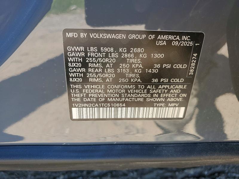 2026 Volkswagen Atlas მანქანა იყიდება აუქციონზე, vin: 1V2HN2CA1TC510654, აუქციონის ნომერი: 56048436