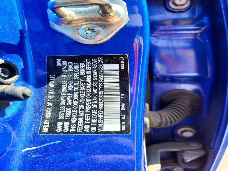 Продажа на аукционе авто 2017 Honda Civic, vin: SHHFK7H48HU202715, номер лота: 57224006