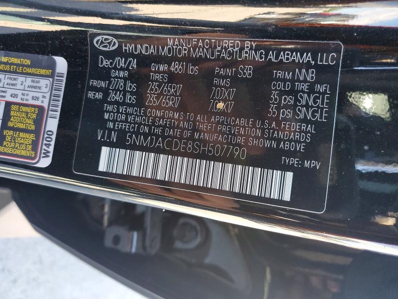 Aukcja sprzedaży 2025 Hyundai Tucson, vin: 5NMJACDE8SH507790, numer aukcji: 55305736