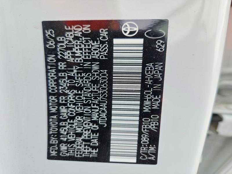 Продажа на аукционе авто 2025 Toyota Prius, vin: JTDACAAU7S3063004, номер лота: 58366996