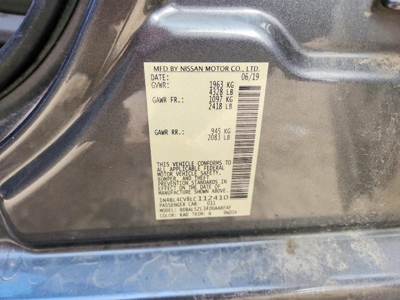 2020 Nissan Altima მანქანა იყიდება აუქციონზე, vin: 1N4BL4CV8LC112410, აუქციონის ნომერი: 58589776