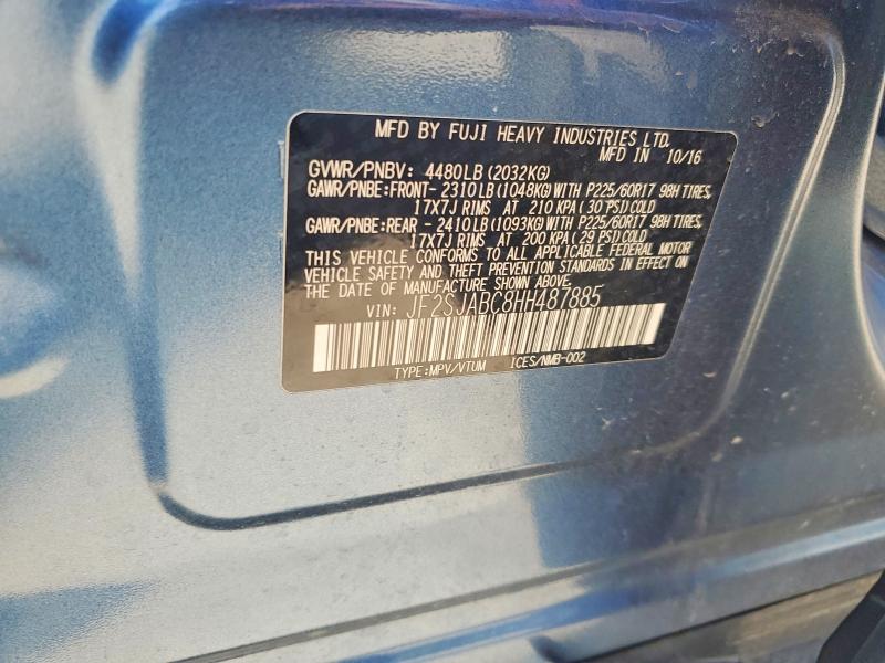 Продажа на аукционе авто 2017 Subaru Forest 2.5, vin: JF2SJABC8HH487885, номер лота: 56497426