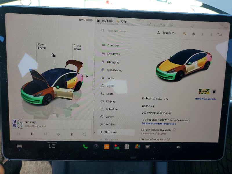Aukcja sprzedaży 2023 Tesla Model 3, vin: 5YJ3E1EA8PF576081, numer aukcji: 59185316