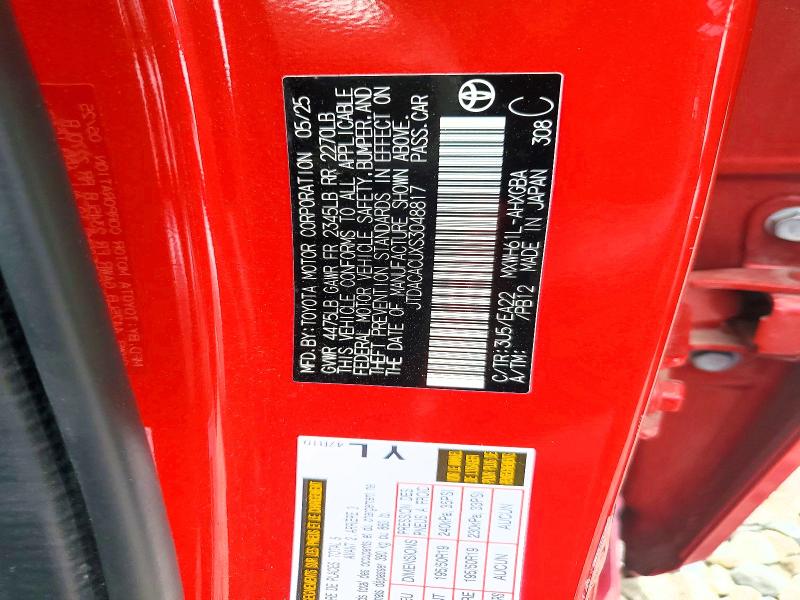 Продаж на аукціоні авто 2025 Toyota Prius Plug-in Hybrid, vin: JTDACACUXS3048817, номер лоту: 57366866
