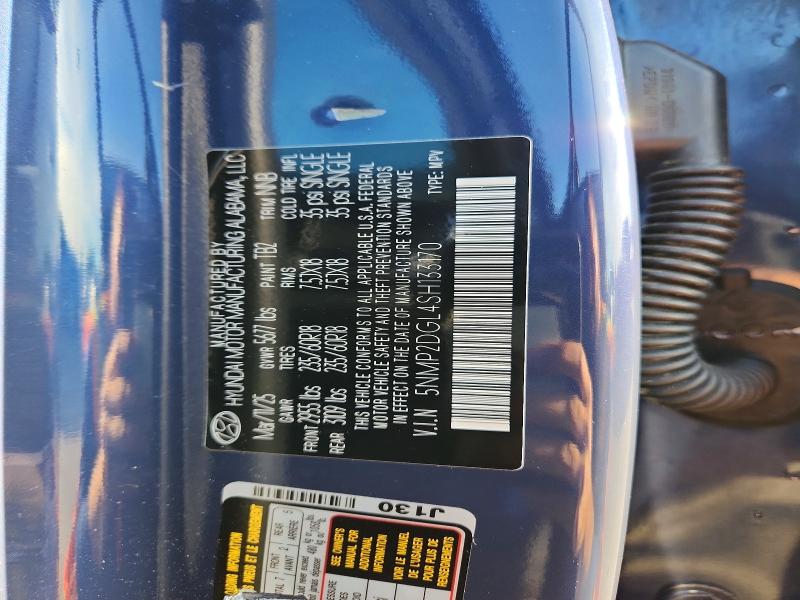 58458726 :رقم المزاد ، 5NMP2DGL4SH133170 vin ، 2025 Hyundai Santa Fe مزاد بيع