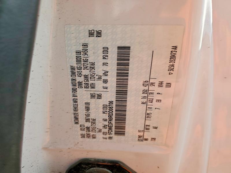 55923556 :رقم المزاد ، 1FDWE3FN9RDD08706 vin ، 2024 Ford Econoline E350 مزاد بيع