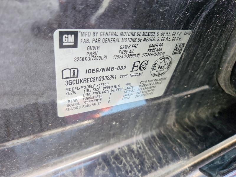 Aukcja sprzedaży 2015 Chevrolet Silverado, vin: 3GCUKREC3FG302891, numer aukcji: 57581786