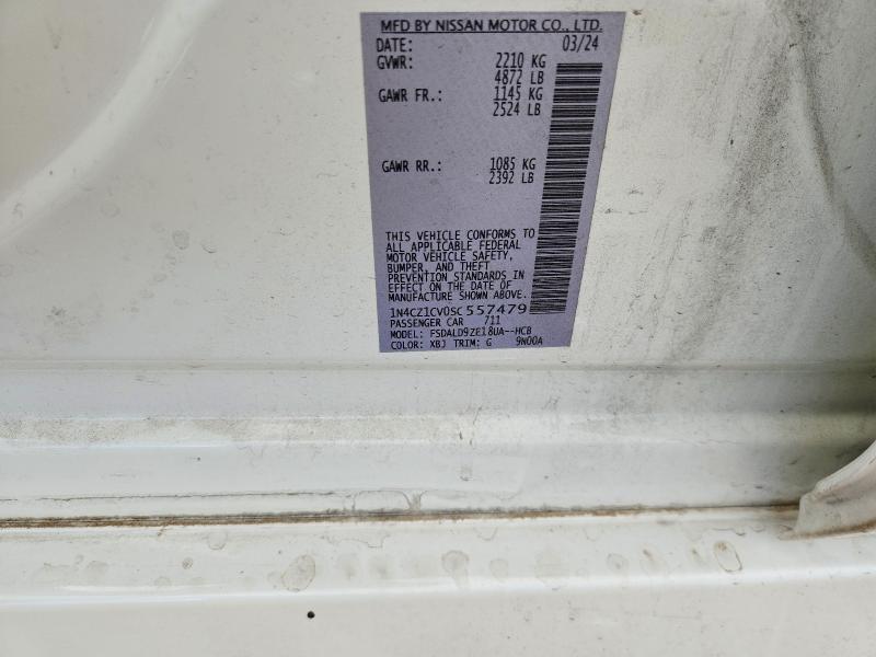 58103976 :رقم المزاد ، 1N4CZ1CV0SC557479 vin ، 2025 Nissan Leaf مزاد بيع