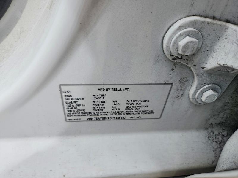 56173886 :رقم المزاد ، 7SAYGDEE8PA155157 vin ، 2023 Tesla Model Y مزاد بيع