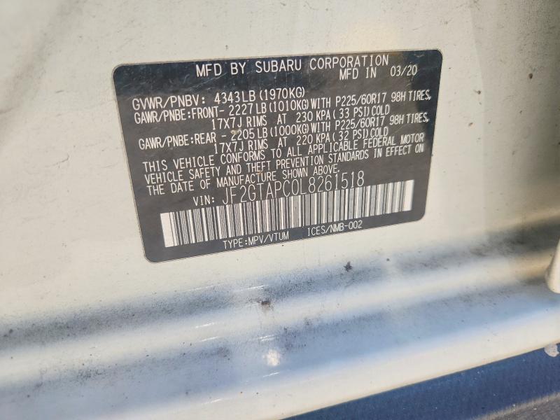 Продажа на аукционе авто 2020 Subaru Crosstrek, vin: JF2GTAPC0L8261518, номер лота: 57406166