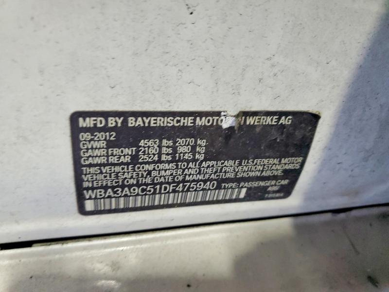 Продаж на аукціоні авто 2013 Bmw 335, vin: WBA3A9C51DF475940, номер лоту: 56028856