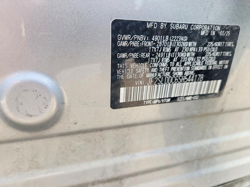 58281706 :رقم المزاد ، JF2SLDDC6SH544178 vin ، 2025 Subaru Forester مزاد بيع