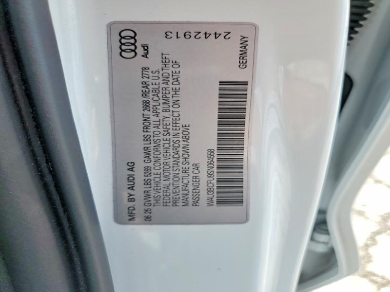 2025 Audi A5 მანქანა იყიდება აუქციონზე, vin: WAU3BCFU9SN064558, აუქციონის ნომერი: 58124956