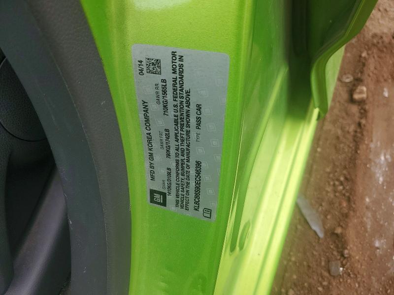 Продаж на аукціоні авто 2014 Chevrolet Spark, vin: KL8CB6S90EC546396, номер лоту: 58933046