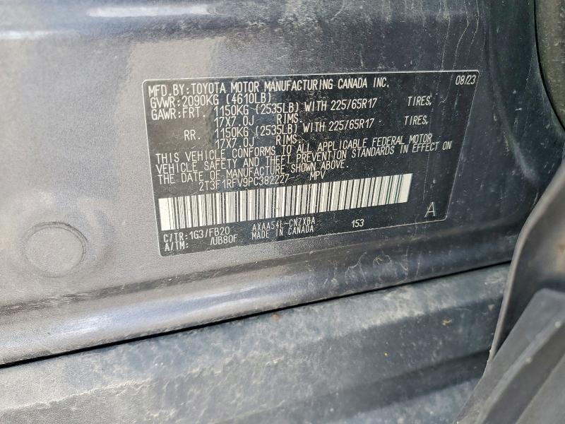 Aukcja sprzedaży 2023 Toyota Rav4, vin: 2T3F1RFV9PC382227, numer aukcji: 58288296