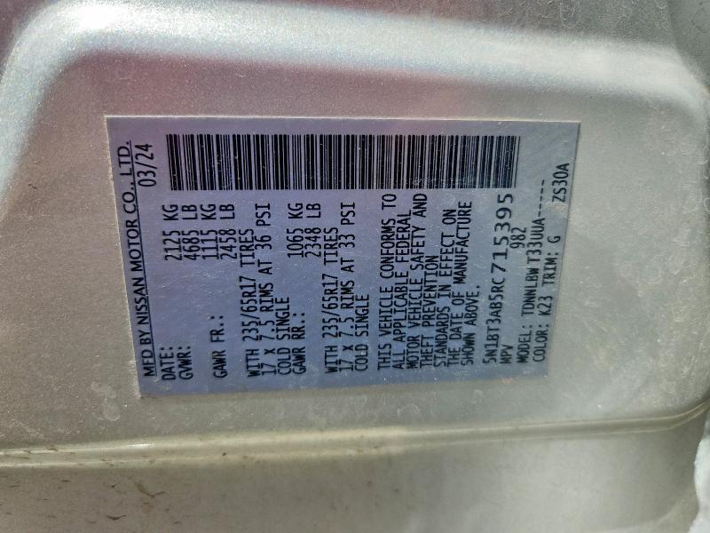 Продаж на аукціоні авто 2024 Nissan Rogue, vin: 5N1BT3AB5RC715395, номер лоту: 57685966