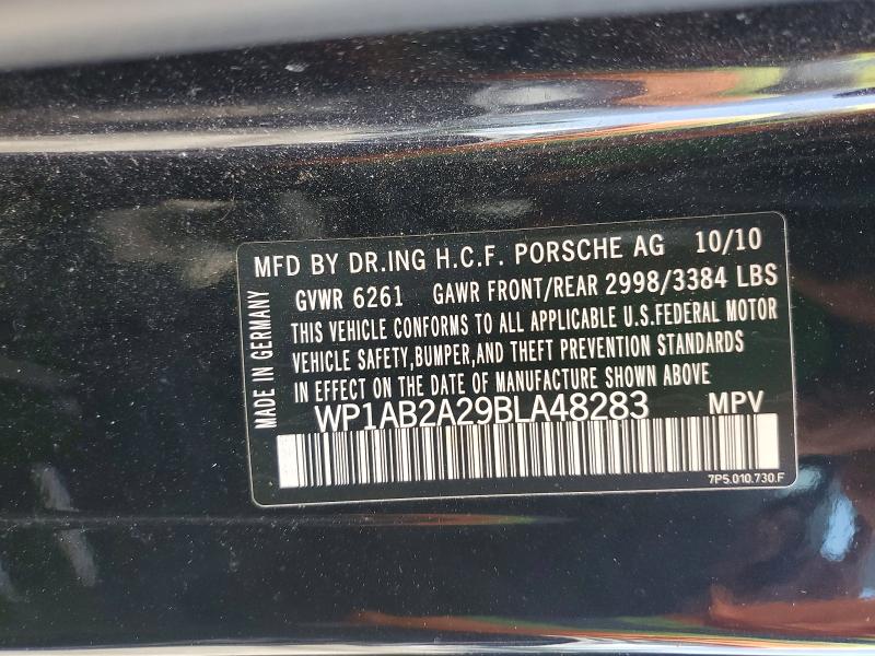 Aukcja sprzedaży 2011 Porsche Cayenne, vin: WP1AB2A29BLA48283, numer aukcji: 58780046