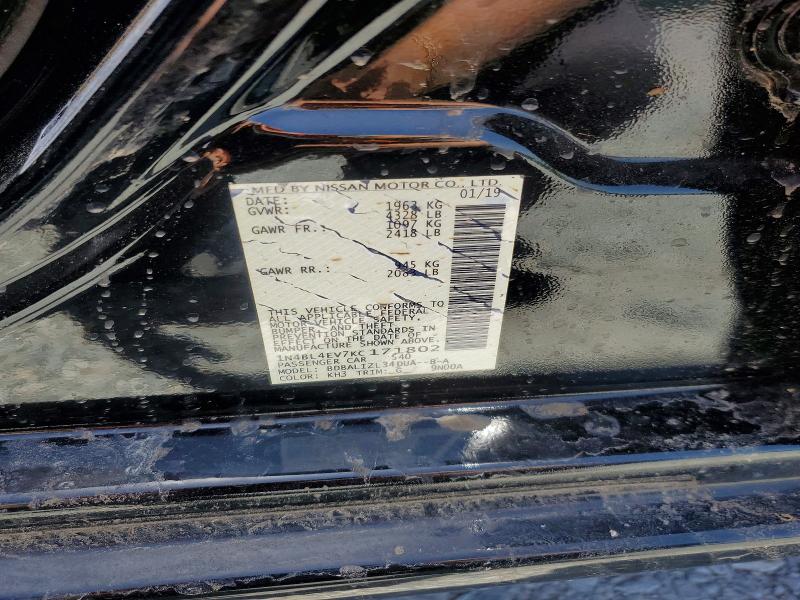 Продаж на аукціоні авто 2019 Nissan Altima, vin: 1N4BL4EV7KC171802, номер лоту: 58635706