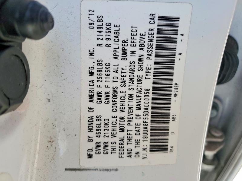 Aukcja sprzedaży 2013 Acura Tl, vin: 19UUA8F55DA000058, numer aukcji: 85447285