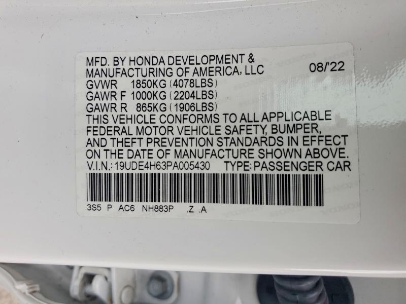 Продажа на аукционе авто 2023 Acura Integra, vin: 19UDE4H63PA005430, номер лота: 59234496